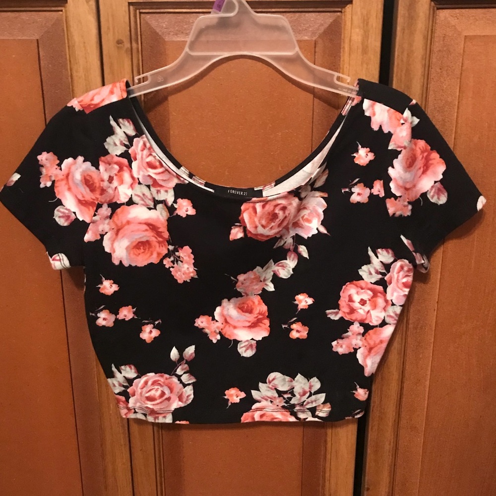 Forever 21 floral crop top